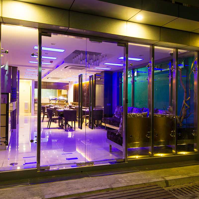 Entrance of the hotel