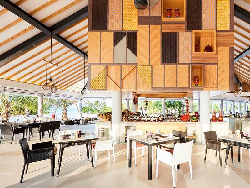 Amaya food gallery of the hotel with attractive wall decorations