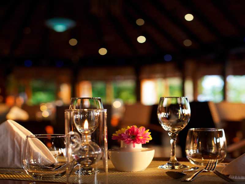 Bar area in Maldives hotels