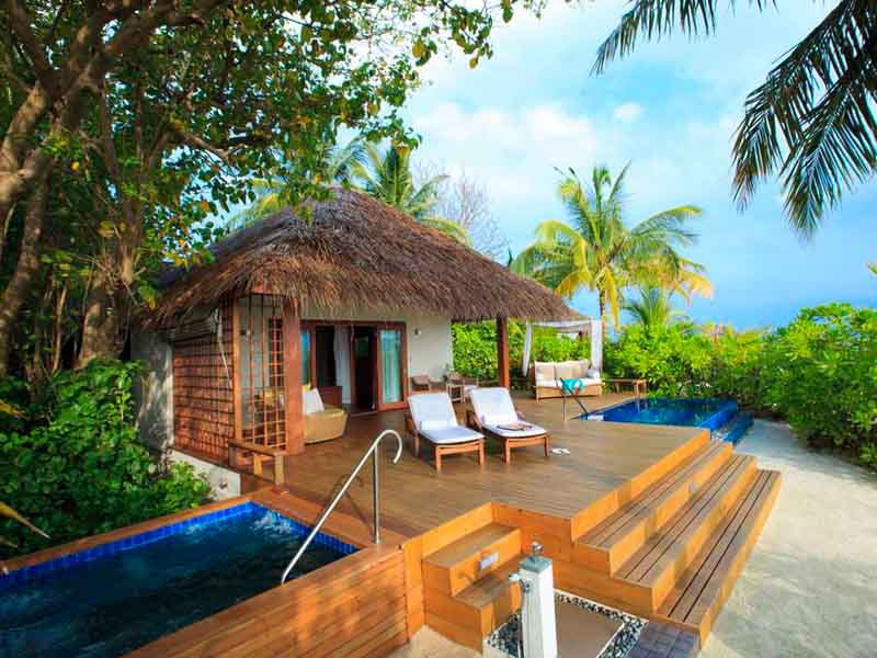 Distance views of the cabana with outdoor pools