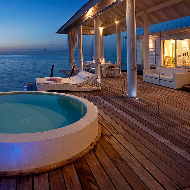 serene views of the sea at two bedroom villa in Maldives