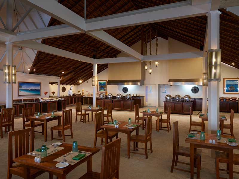 Spacious dining area of the hotel